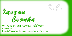 kaszon csonka business card